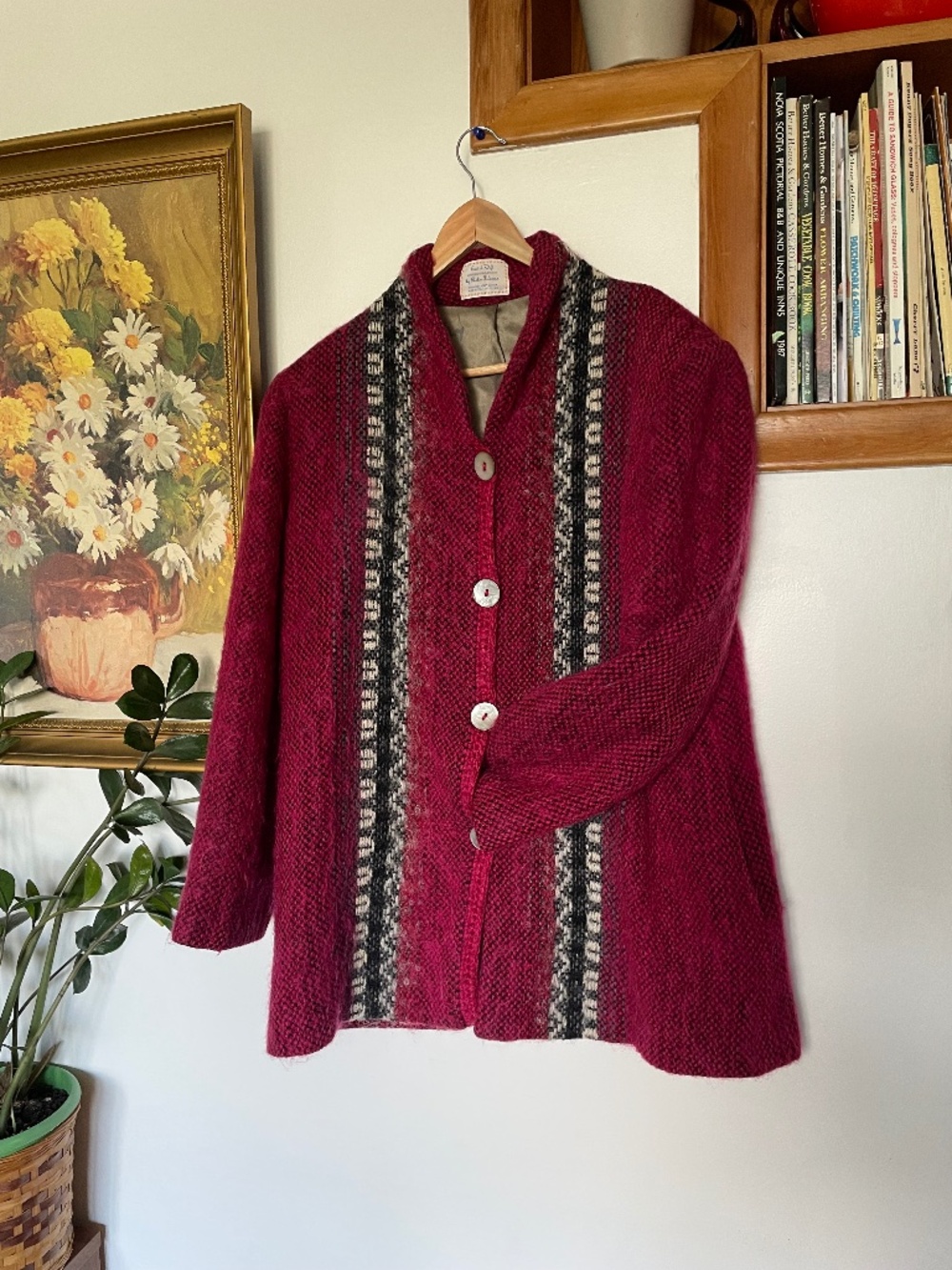 Pure Wool Woven Satin Lined Jacket with Mother of Pearl Buttons
